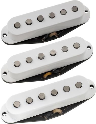 The Revival Pickups RPS8 Texas Special Vintage Alnico 5 Single Coil Pickups Neck Middle Bridge Pickup Set for Strat Style Electric Guitar, White in Saudi Arabia
