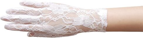 Flower Pattern Women's Lace Gloves Wrist Length in Kuwait