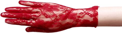 Flower Pattern Women's Lace Gloves Wrist Length in Kuwait