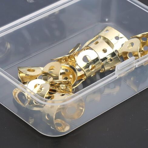 8 Pieces Metal Finger Picks Stainless Steel Guitar Finger Picks Thumb Picks Adjustable Large Medium Sizes Banjo Picks, Fingerpicks For Acoustic Guitar Picks Guitar Nails Ukulele Finger Picks (Gold) in Saudi Arabia