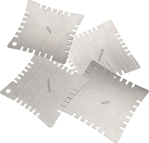4Pcs Guitar Notched Radius Gauge Fingerboard Fretboard Measuring Tool with 1pcs Neck Straight Edge for Checking Neck Straightness and Relief 35cm/13.78" Length in Saudi Arabia