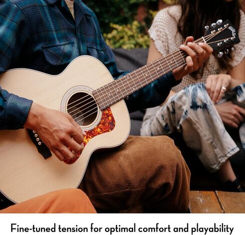 DRAGON SKIN+ - Coated Phosphor Bronze Acoustic Guitar Strings – DAP-12 – Superior Sound with Comfortable Feel & Long Life: Light 12-54 in Saudi Arabia