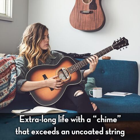 DRAGON SKIN+ - Coated Phosphor Bronze Acoustic Guitar Strings – DAP-12 – Superior Sound with Comfortable Feel & Long Life: Light 12-54 in Saudi Arabia