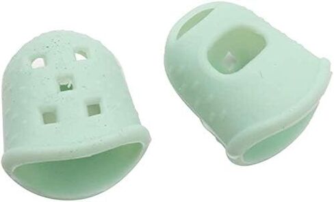2 PCS Kalimba Silicone Thumb Finger Protector. Fingertip Protectors for Beginners Starters. Guitar Thumb Picks Great Gift for Kids Adult. Green Large Nail Protection Cover in Saudi Arabia