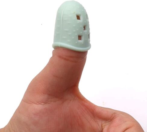 2 PCS Kalimba Silicone Thumb Finger Protector. Fingertip Protectors for Beginners Starters. Guitar Thumb Picks Great Gift for Kids Adult. Green Large Nail Protection Cover in Saudi Arabia