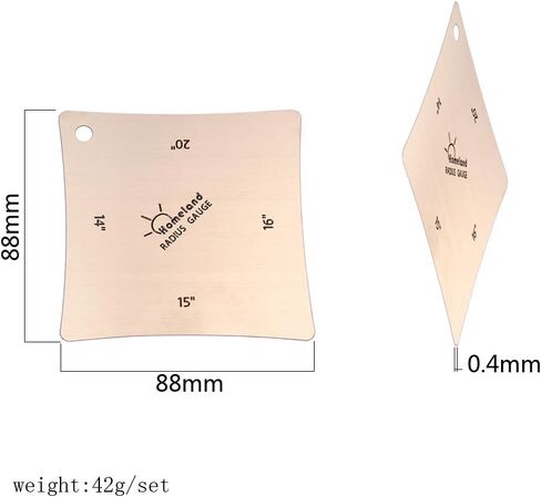 Alnicov 2PCS Guitar Fingerboard Fretboard Saddle Nut Radius Gauges Measuring Tool in Saudi Arabia