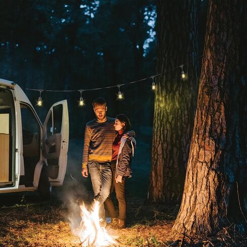 سلسلة مصابيح LED كهربائية من Feit مع تأثير لمبات اللهب، سلسلة مصابيح مقاومة للكسر بدرجة تجارية 12 قدمًا، 6 مقابس، قابلة للربط، عمر 15,000 ساعة، SL12-6/FLAME، تتضمن 7 مصابيح in Kuwait