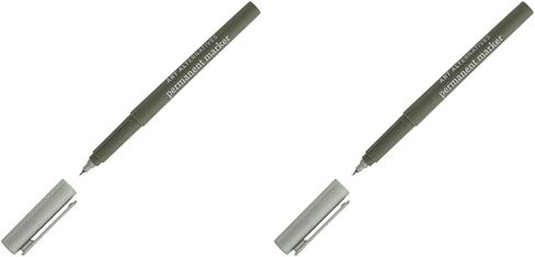 قلم تحديد دائم من Art Alternatives، فائق النعومة، فضي معدني - طرف لباد 1.2 مم - تلوين، رسم، تدوين الملاحظات in Kuwait