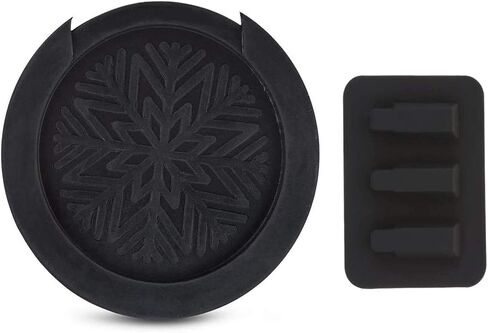 Jiayouy إكسسوار جيتار صوتي 1 قطعة كاتم صوت سلسلة + 1 قطعة غطاء فتحة الصوت المطاطية مناسب لـ 4 بوصة فتحة الصوت باللون الأسود in Kuwait