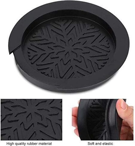 Jiayouy إكسسوار جيتار صوتي 1 قطعة كاتم صوت سلسلة + 1 قطعة غطاء فتحة الصوت المطاطية مناسب لـ 4 بوصة فتحة الصوت باللون الأسود in Kuwait