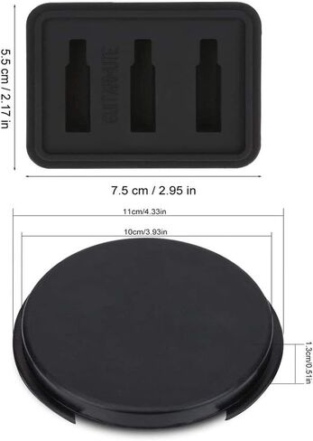 Jiayouy إكسسوار جيتار صوتي 1 قطعة كاتم صوت سلسلة + 1 قطعة غطاء فتحة الصوت المطاطية مناسب لـ 4 بوصة فتحة الصوت باللون الأسود in Kuwait