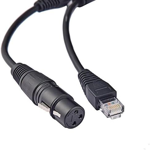 Halokny 3-Pin XLR to RJ45 Cable DMX512 Network Transmission Line, RJ45 Male to XLR Female Network Connector Extension Cable 1Ft (XLR F/RJ45 M) in Saudi Arabia