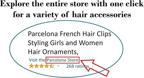 Parcelona French Glossy 23 Teeth Large 4 1/4" Celluloid Acetate Set of 2 No Slip Grip Side Hair Combs for Women, Made in France (Tortoise Shell Brown) in Saudi Arabia