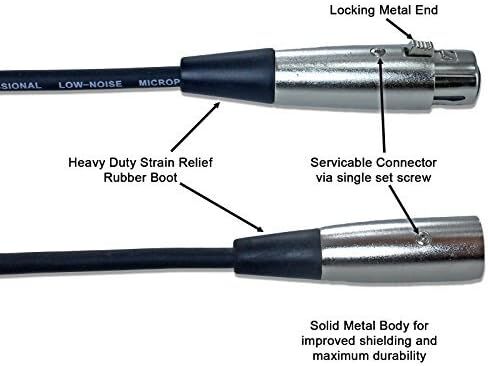 100 Foot Male to Female XLR Microphone Cable (Black) in Kuwait