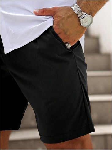 SOLY HUX Men's Casual Tracksuit Button Down Shirt and Drawstring Waist Short Sets Summer 2 Piece Outfits in Kuwait