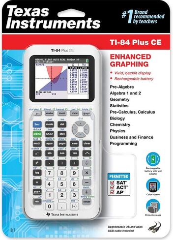 TI-84 Plus CE، آلة حاسبة للرسوم البيانية الملونة، باللون الأحمر (متجددة) in Saudi Arabia