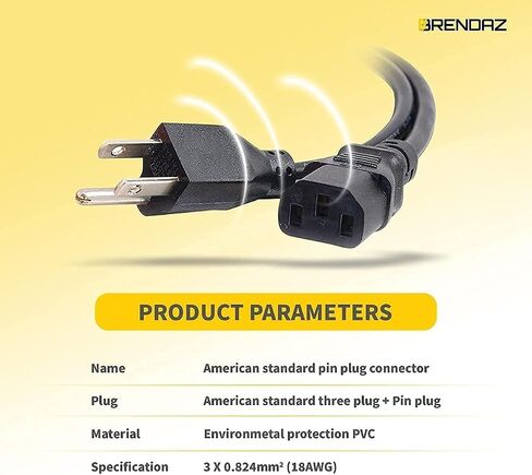 Speaker AC Power Cord 15ft. Compatible with Samson Expedition XP208w 8", XP300 6", XP310w, XP312w, XP800, XP1000 Speaker PA System (15-Feet) in Kuwait
