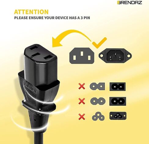 Speaker AC Power Cord 15ft. Compatible with Samson Expedition XP208w 8", XP300 6", XP310w, XP312w, XP800, XP1000 Speaker PA System (15-Feet) in Kuwait