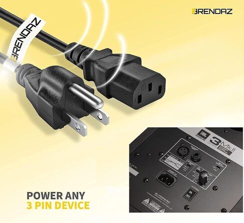 Speaker AC Power Cord 15ft. Compatible with Samson Expedition XP208w 8", XP300 6", XP310w, XP312w, XP800, XP1000 Speaker PA System (15-Feet) in Kuwait