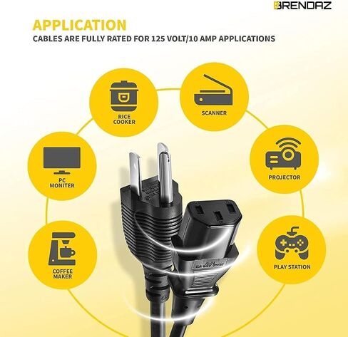 Speaker AC Power Cord 15ft. Compatible with Samson Expedition XP208w 8", XP300 6", XP310w, XP312w, XP800, XP1000 Speaker PA System (15-Feet) in Kuwait