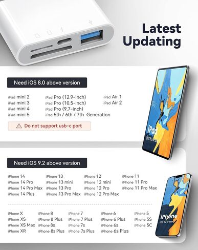 قارئ بطاقات SD، 5 في 1 USB USB-C موصل مزدوج إلى SD/TF/CF/Micro SD/XD/MS محول قارئ بطاقات ذاكرة متعدد OTG - متوافق مع Windows/Mac/Linux/Android، التوصيل والتشغيل in Kuwait