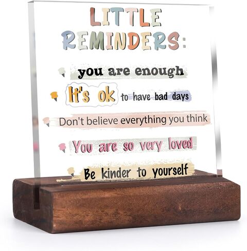 Growth Mindset Desk Decor - Inspirational Quotes Acrylic Desk Plaque with Wood Stand Therapy Office Gifts for Women Positive Office Decor Sign for Therapist Office Living RoomBedroom in Saudi Arabia