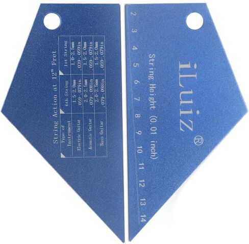 Premium Guitar Luthier Tool Set for Guitar Bass Setup Kit Includes 1 Piece String Height Gauge Fret Rocker Leveling Tool, 1 Piece Guitar Fret Crowning Luthier File, 2 Pieces Fingerboard Guards, in Kuwait