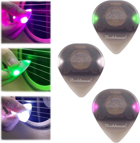 1Pc Beat Picks Light up Guitar Pick Luminous Guitar Pick,Led Guitar Pick,Ukulele Picks,Guitar Picks Medium,Dazzling Colourful Illuminated Guitar Plectrum,LED Glowing Pick Instrument Accessories in Saudi Arabia