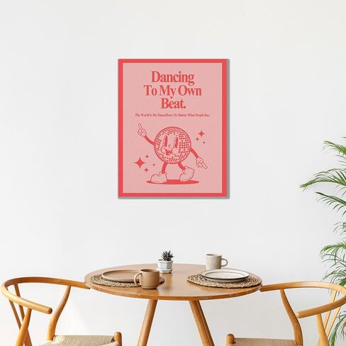 KEUSPI If It's Nice Play It Twice Retro Funky Wall Decor Funny Band Studio Turntable Trendy Canvas Wall Art Painting Paints Picture For Home Studio Bedroom Girls Room,11x14Inch,Gifts for Teen Girls in Kuwait