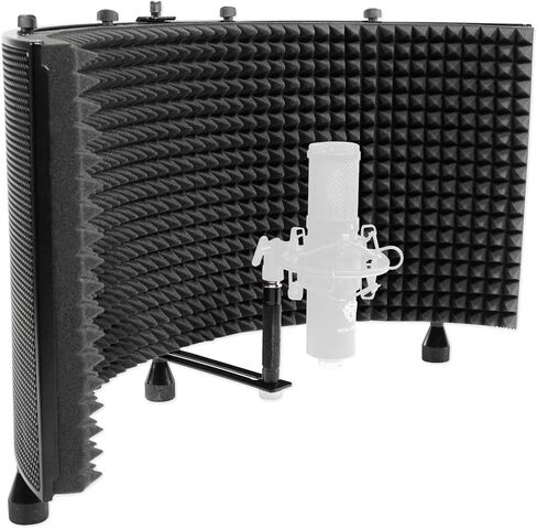 Rockville ROCKSHIELD 3 Large Studio Mic Isolation Shield w/Sound Dampening Foam in Saudi Arabia