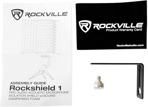Rockville ROCKSHIELD 3 Large Studio Mic Isolation Shield w/Sound Dampening Foam in Saudi Arabia