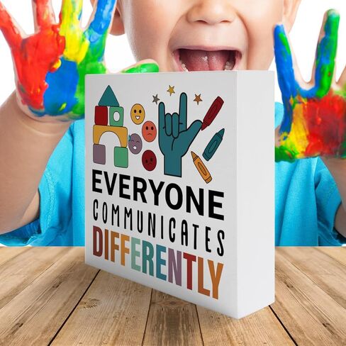 Autism Decor Wooden Box Sign, Autism Awareness Classroom Home Office Desk Decor Kids Autism Decoration, Valuable And Rare, Autism Awareness Month Gifts in Kuwait