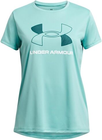 Under Armour Girls' Tech Big Logo Short Sleeve T Shirt, (561) Starlight / / White, X-Large in Saudi Arabia
