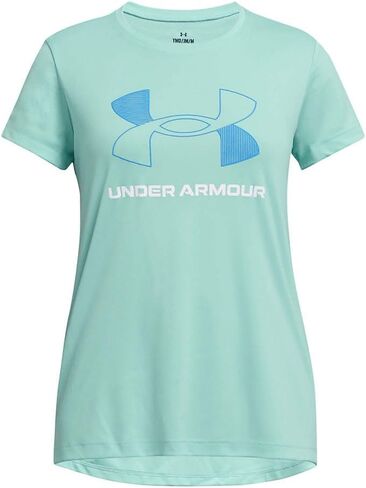 Under Armour Girls' Tech Big Logo Short Sleeve T Shirt, (561) Starlight / / White, X-Large in Saudi Arabia