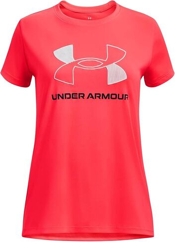 Under Armour Girls' Tech Big Logo Short Sleeve T Shirt, (561) Starlight / / White, X-Large in Saudi Arabia