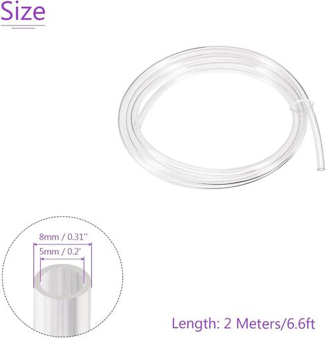 أنابيب هوائية DMiotech 5 مم × 8 مم، 2 متر/6.6 قدم أنبوب خرطوم خط PU لضاغط الهواء لنقل سوائل المياه، أزرق in Saudi Arabia