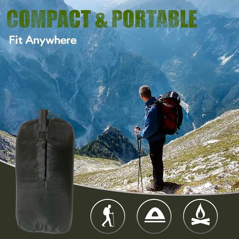 Lenotos Woobie Blanket, Thermal Insulated Military Poncho Liner, Water-Resistant, Portable, Insulation, for Hiking, Survival with Compression Carry Bag (Marpat) in Saudi Arabia