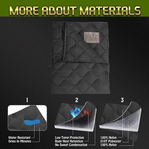 Lenotos Woobie Blanket, Thermal Insulated Military Poncho Liner, Water-Resistant, Portable, Insulation, for Hiking, Survival with Compression Carry Bag (Marpat) in Saudi Arabia