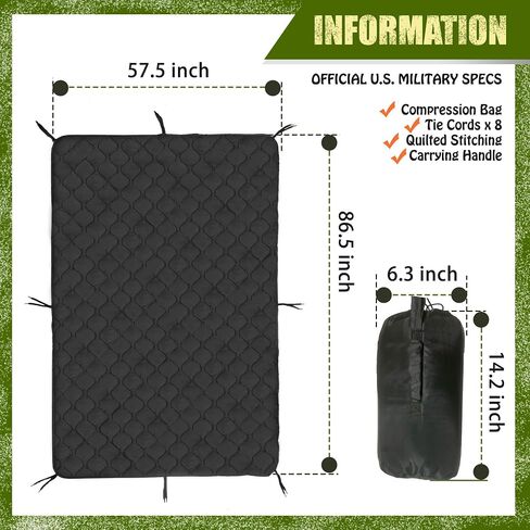 Lenotos Woobie Blanket, Thermal Insulated Military Poncho Liner, Water-Resistant, Portable, Insulation, for Hiking, Survival with Compression Carry Bag (Marpat) in Saudi Arabia