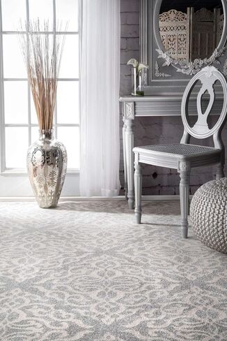 سجادة nuLOOM Jaime Vintage Trellis Runner، مقاس 2 × 6 بوصة، رمادي in Saudi Arabia