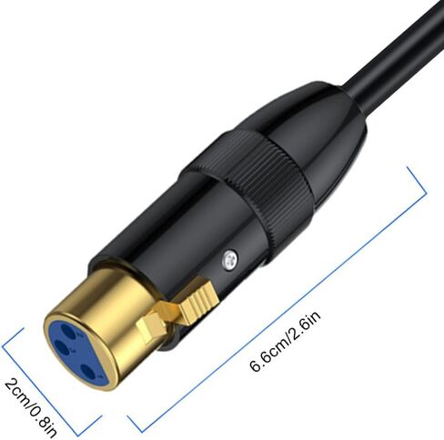 كابل ميكروفون بزاوية يمنى 90 درجة 3.5 مم إلى XLR، كابل مقبس XLR إلى 3.5 مم، محول سلك مكبر صوت Aux 1/8 بوصة إلى XLR أنثى لأجهزة الكمبيوتر المحمول، والكاميرا، والصوت، وDV (1.8 متر) in Saudi Arabia