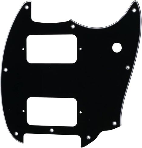 White Pearl HH 9 Holes Round Corner Guitar Pickguard 2 Humbuckers Compatible for Squier Bullet Series Mustang Electric Guitar in Saudi Arabia