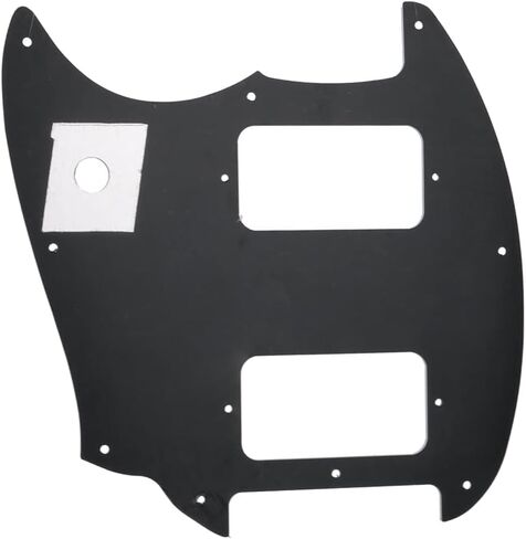 White Pearl HH 9 Holes Round Corner Guitar Pickguard 2 Humbuckers Compatible for Squier Bullet Series Mustang Electric Guitar in Saudi Arabia