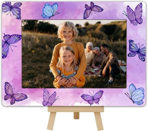 4x6 Photo Frame, Small Wooden Picture Frame with Easel Stand, Besties Love Always Frame Friendship Gifts for Home Decor Tabletop Display, Vertical-A19 in Saudi Arabia
