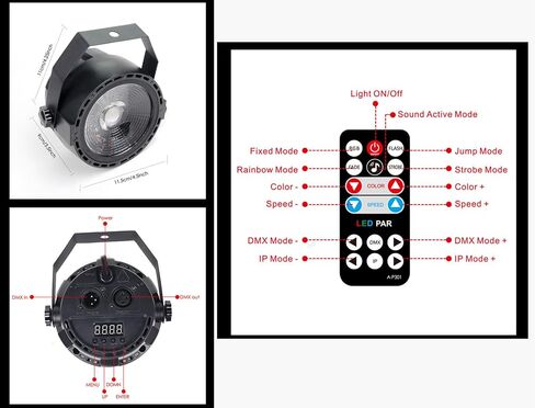 Stage Wash Lights LED 30W COB Par Lights RGB 3in1 Party Uplighting Lights with Remote and DMX512 Control Sound Activated DJ Lights for Wedding Disco Club Karaoke in Saudi Arabia