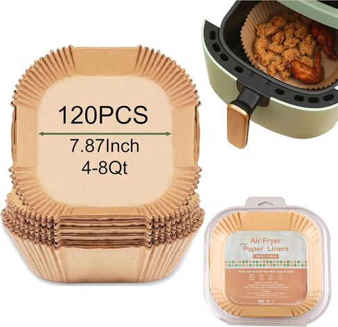 JACKGOLD 7 Inch 8-piece Set Fit All 3.2qt-6.8qt, Air Fryer Accessories 8 Pcs Kits with Skewers Silicone Mat,Non-Stick, Dishwasher Safe,Universal, Black in Saudi Arabia