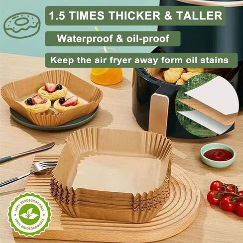 JACKGOLD 7 Inch 8-piece Set Fit All 3.2qt-6.8qt, Air Fryer Accessories 8 Pcs Kits with Skewers Silicone Mat,Non-Stick, Dishwasher Safe,Universal, Black in Saudi Arabia