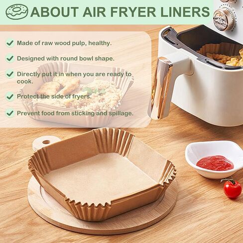 JACKGOLD 7 Inch 8-piece Set Fit All 3.2qt-6.8qt, Air Fryer Accessories 8 Pcs Kits with Skewers Silicone Mat,Non-Stick, Dishwasher Safe,Universal, Black in Saudi Arabia