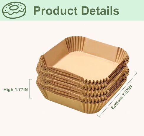 JACKGOLD 7 Inch 8-piece Set Fit All 3.2qt-6.8qt, Air Fryer Accessories 8 Pcs Kits with Skewers Silicone Mat,Non-Stick, Dishwasher Safe,Universal, Black in Saudi Arabia