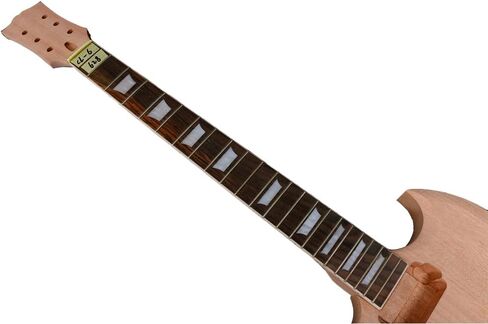 مجموعة واحدة من أدوات الجيتار الكهربائي، جسم وعنق جيتار الماهوجني، 24.75 بوصة، لوحة فريتس من خشب الورد 22 فريت، طراز SG، أجزاء جيتار كهربائي من خشب الماهوجني لمشروع الجيتار بنفسك in Kuwait